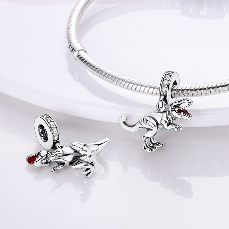 Wholesale Silver plated bead cute animal bracelet Charms