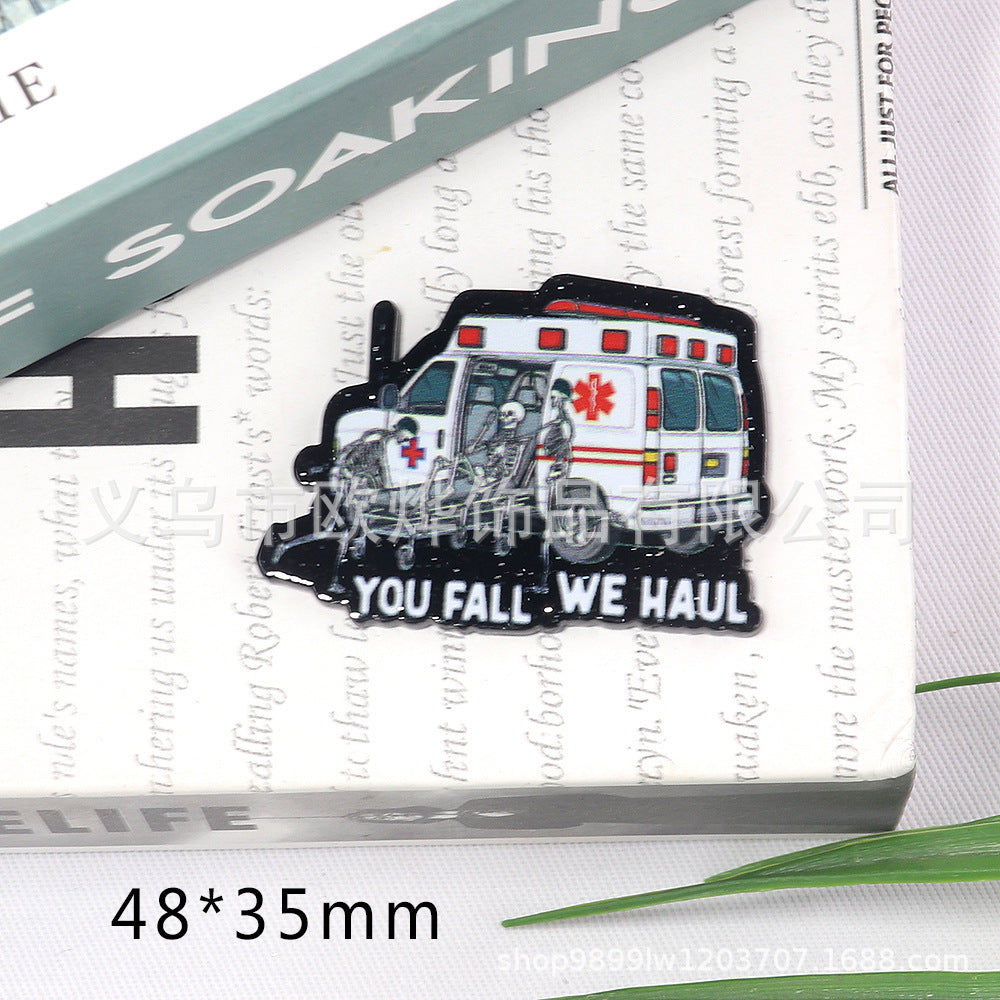 Wholesale 10pcs/pack  Cute Cartoon Letter Jewelry Acrylic Flatback