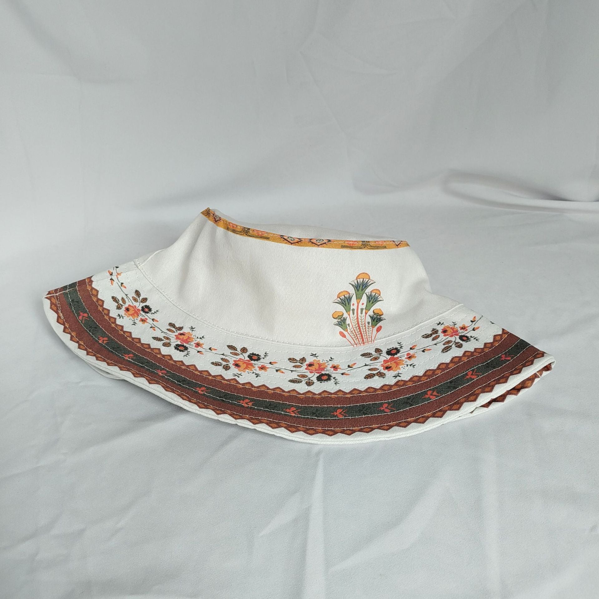 Sombrero de cubo de estilo étnico de algodón al por mayor