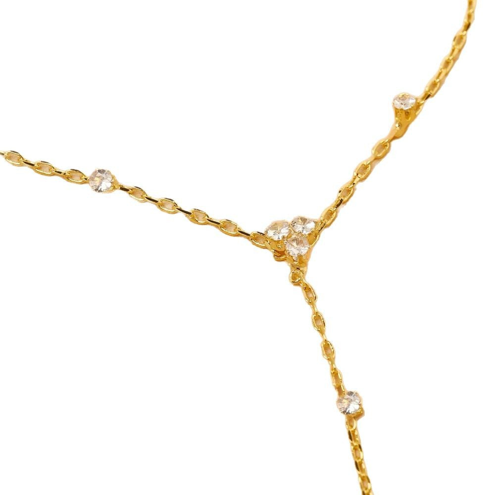 Wholesale Crystal finger bracelet simple geometric back chain