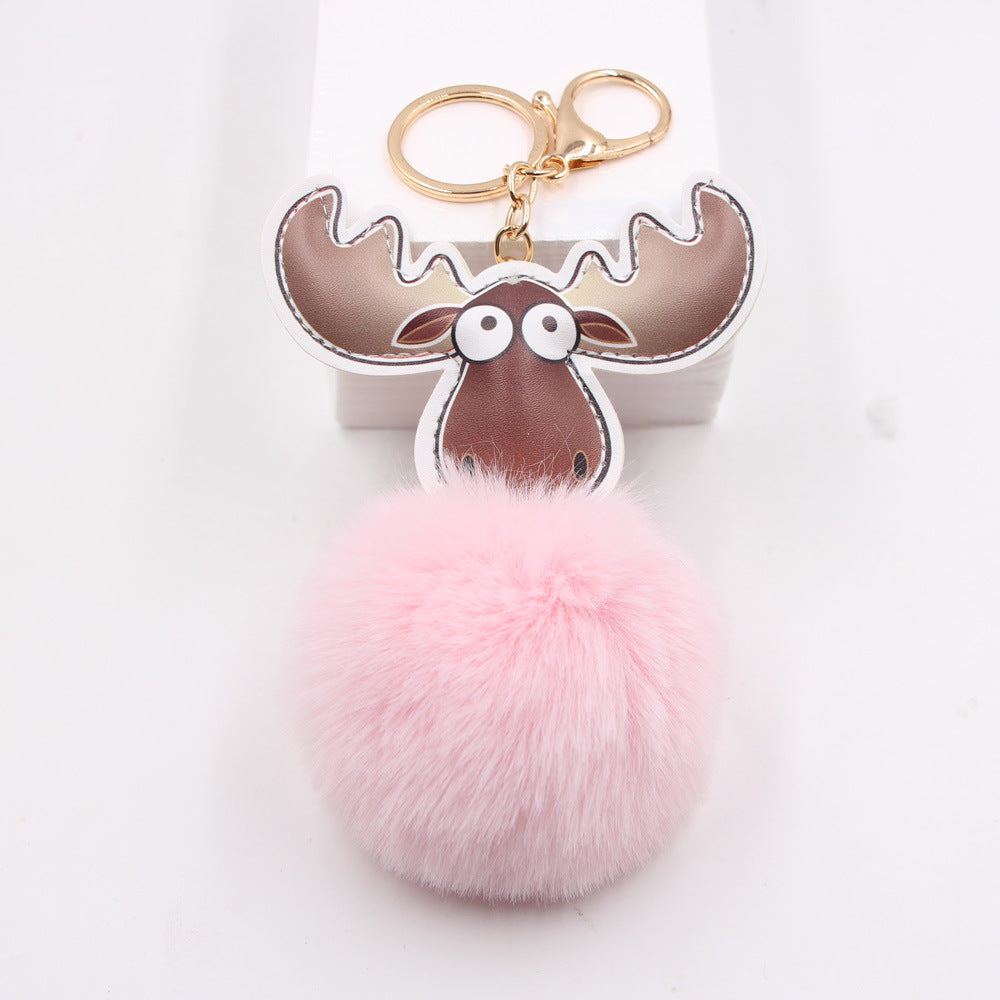 Wholesale Old Goat Hair Ball Alloy Keychain