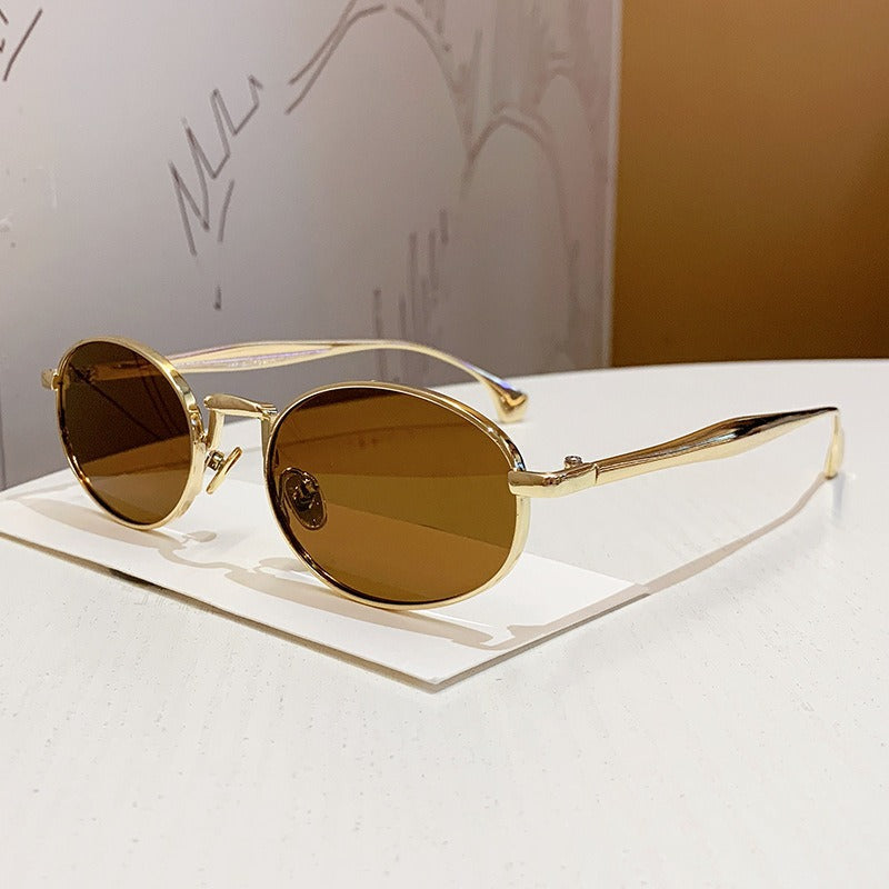 Wholesale Elliptical ellipse metal eyeglass frame sunglasses