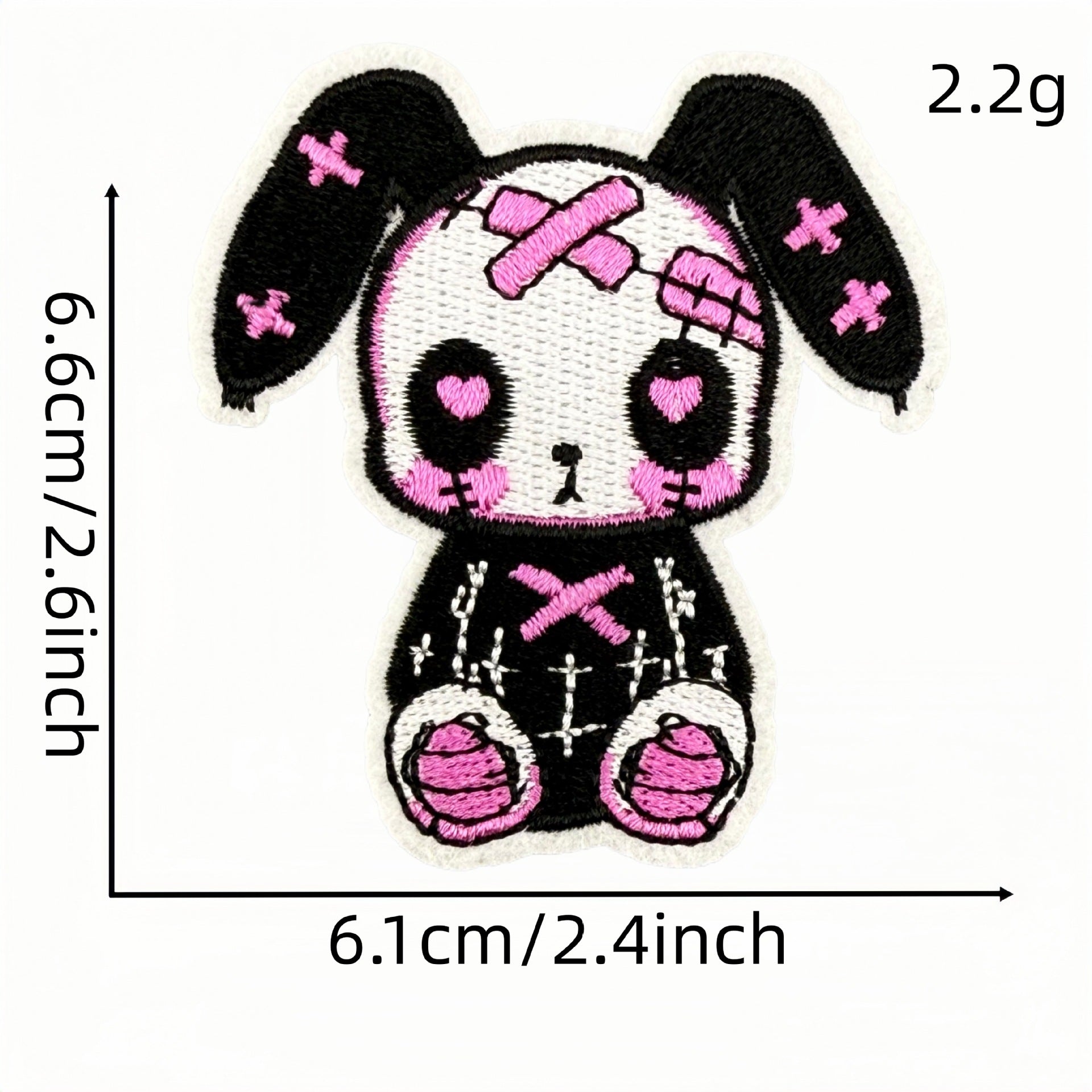 Wholesale Gothic Embroidered Iron On Patch Dark Pink Decorative Badge For Clothing DIY Accessory Trendy Gift
