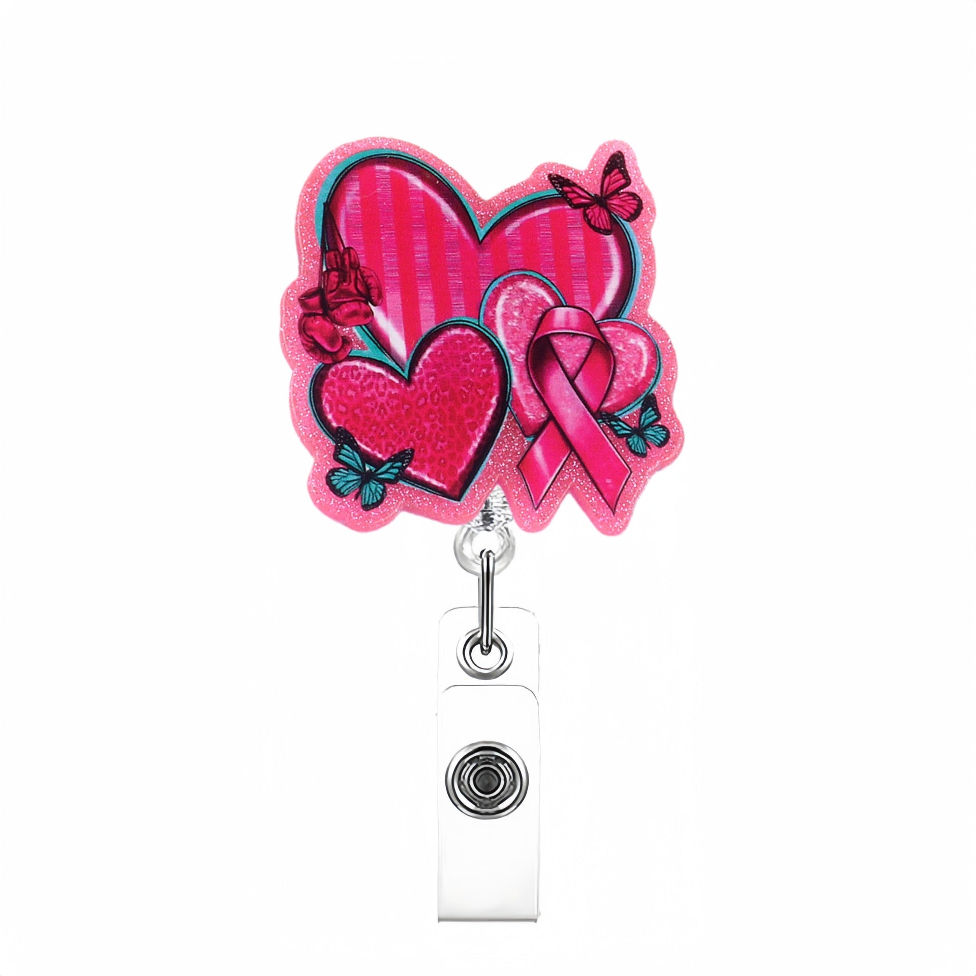 Wholesale acrylic stethoscope bow nurse themed telescopic rotating clip