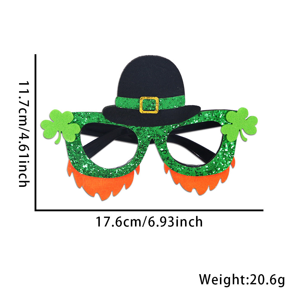 Wholesale St. Patrick's Day Shamrock Gold Green Clover Glasses
