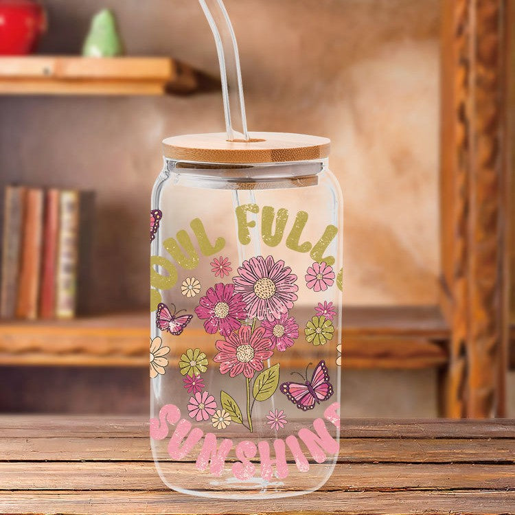 Wholesale UV transfer sticker for glass cups crystal label crystal sticker 16OZ UV DTF WRAPS
