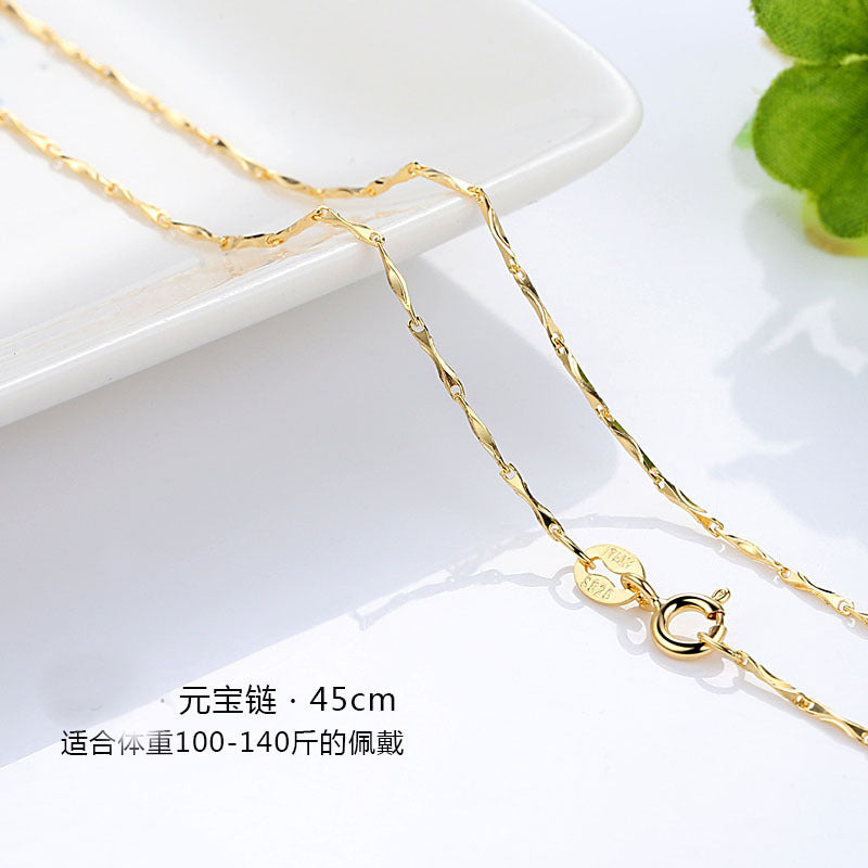Wholesale Clavicle chain gold plated silver chain bare chain