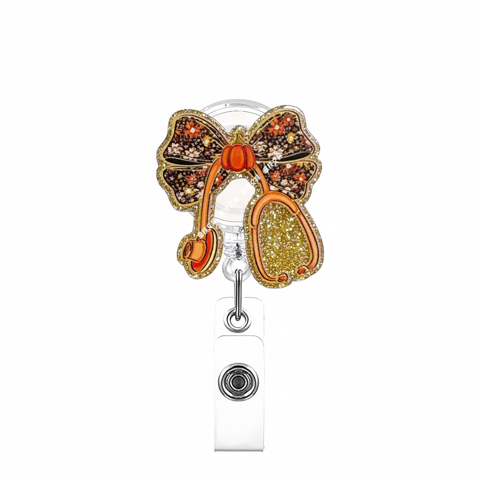 Wholesale Golden Autumn Christmas Nurses Medical Students Retractable Buckle  Badge Reels
