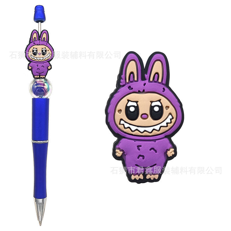 Wholesale 100pcs/pack Cartoon Monster Image Glue Pen Beads  Pen Beads Focus Beads