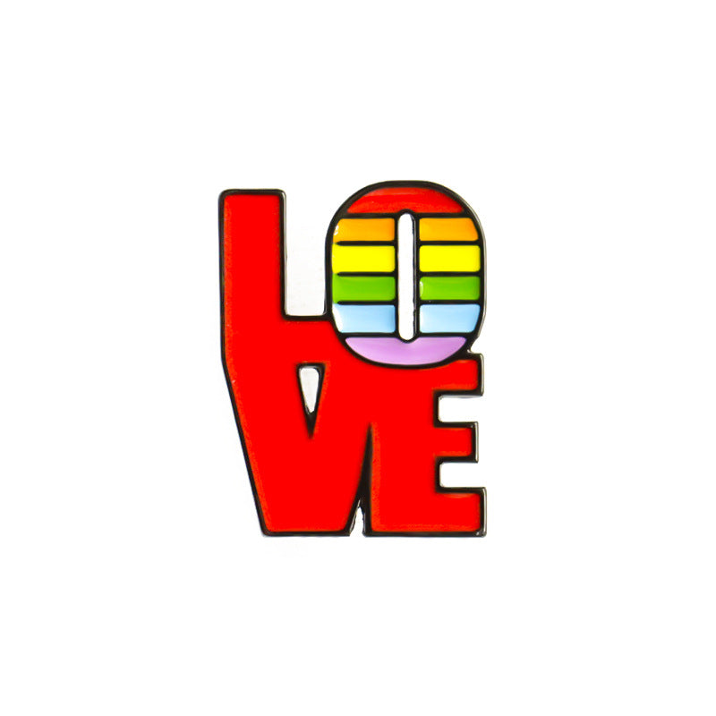 Wholesale Alloy LGBT Rainbow Brooch