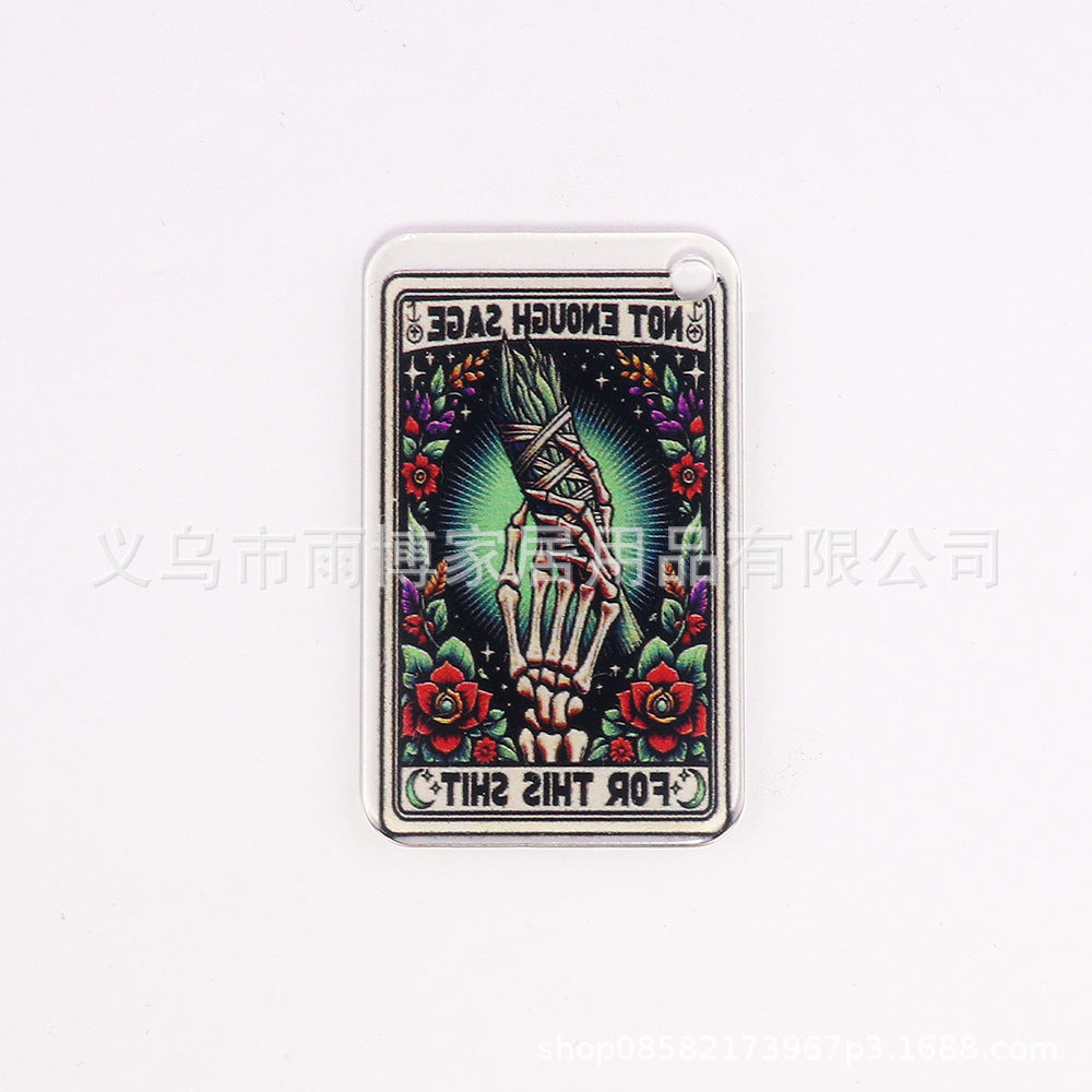 Wholesale 10pcs Cartoon Skull Character Butterfly Rectangular DIY Accessories FlatBack