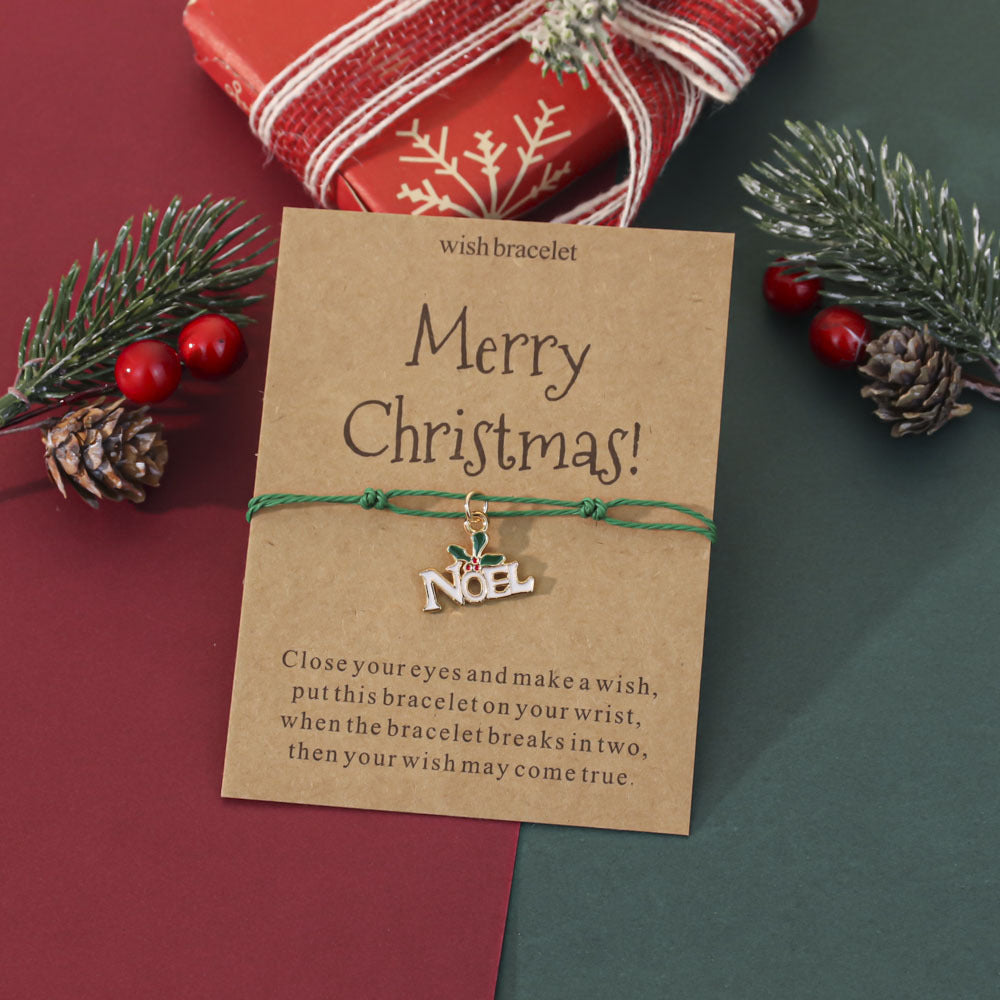 Wholesale Christmas gift painted Christmas bracelet