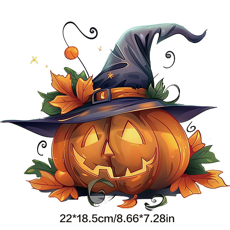 Wholesale Pumpkin Skull Terrifying Halloween UV DTF Ready to Press Transfers Wraps