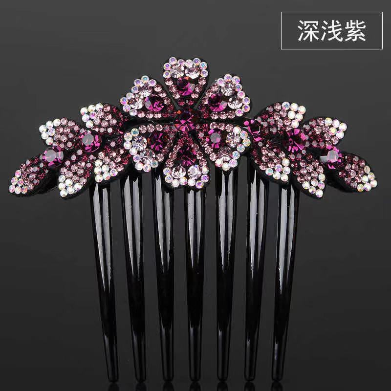 Wholesale Diamond Flower Hairpin Comb Hair Ponytail Clip