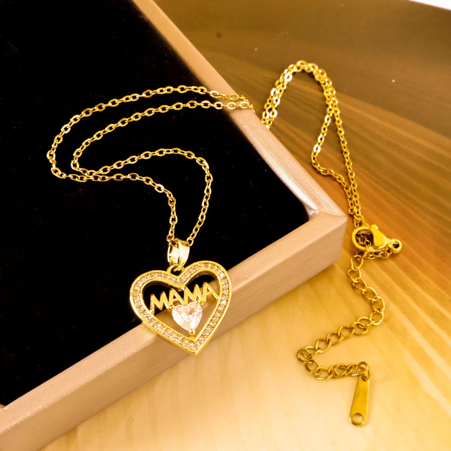 Wholesale Titanium Steel Heart Necklace