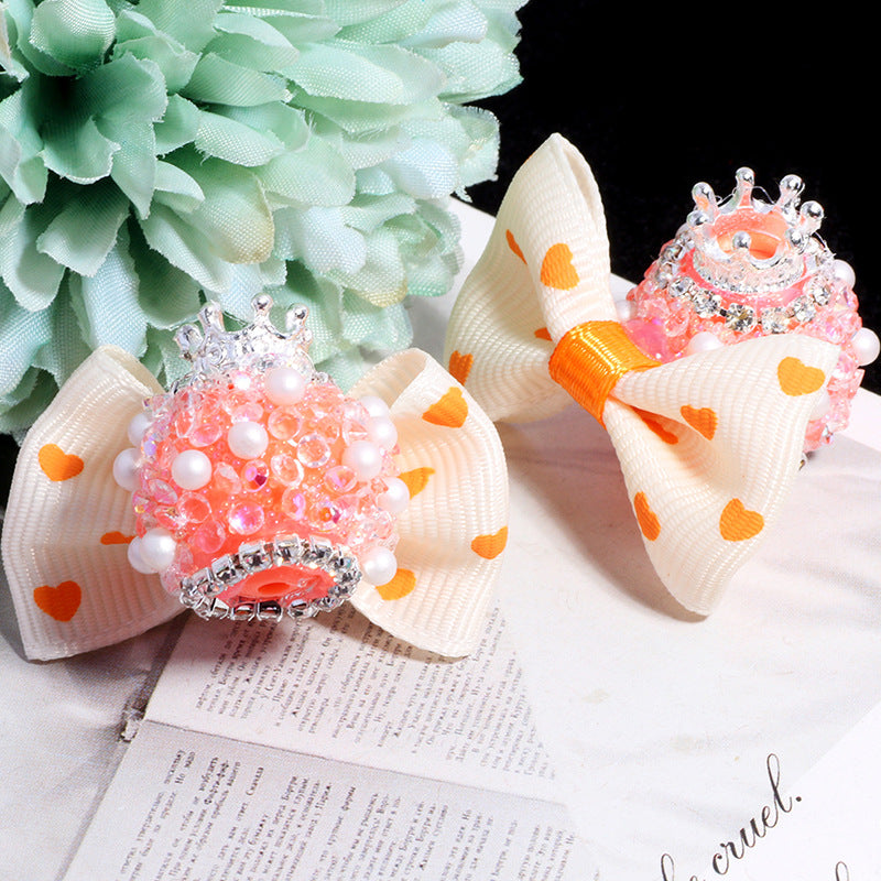 Wholesale 3pcs Bow Beads With Straight Holes Crystal Beads