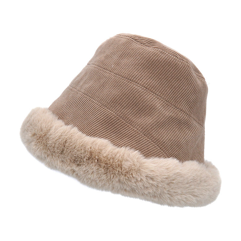 Wholesale Winter Thick Plush Hat Solid Color Simple Fisherman Hat