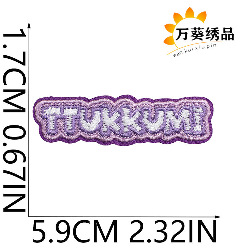Wholesale Cute Heart Fruit Embroidered Patches Small Polyester Thread Sew On Clothing Appliques DIY Bag Charm Gift Accessory