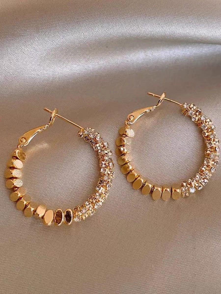 Wholesale Gold-plated plain hoop earrings