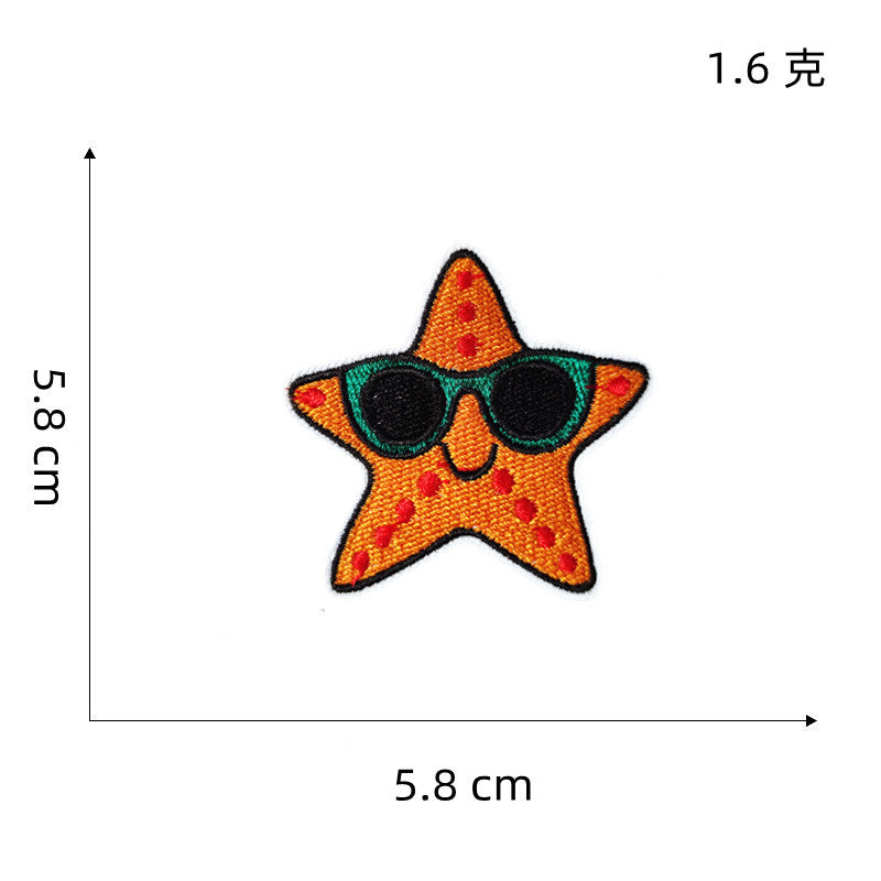 Wholesale Cartoon Cute  Embroidered  Multicolor Landscape Cloth DIY Patches