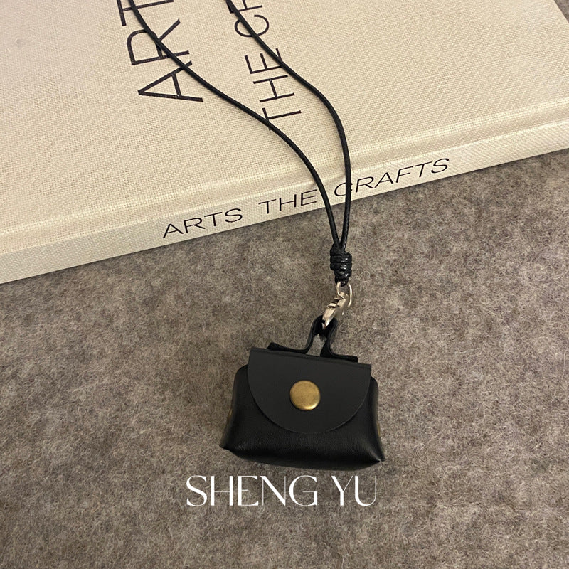 Wholesale Key Bag Coin Purse Necklace Leather Vintage Halter Sweater Chain