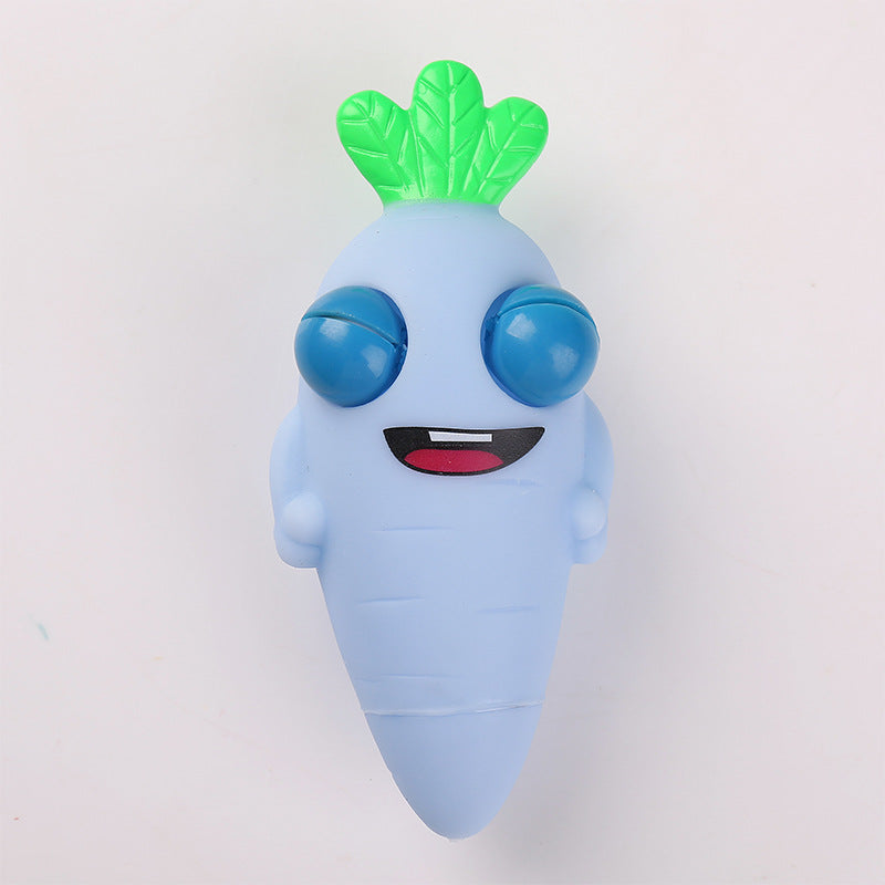 Wholesale Creative squinting carrot squeeze eye trick decompression vent fruit toys