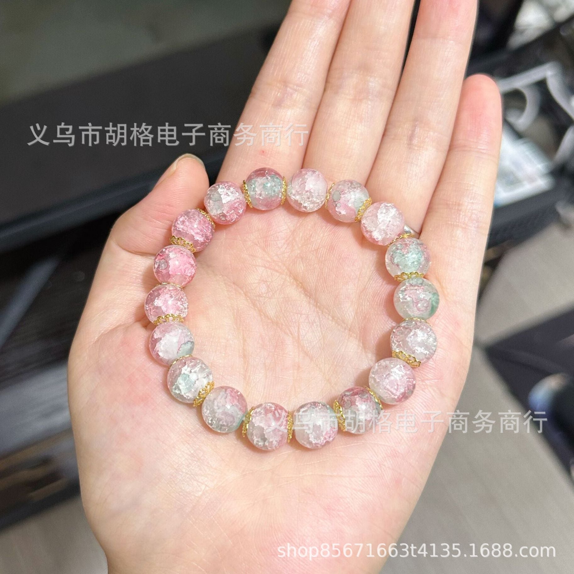 Wholesale Cherry Blossom Glass Bracelets
