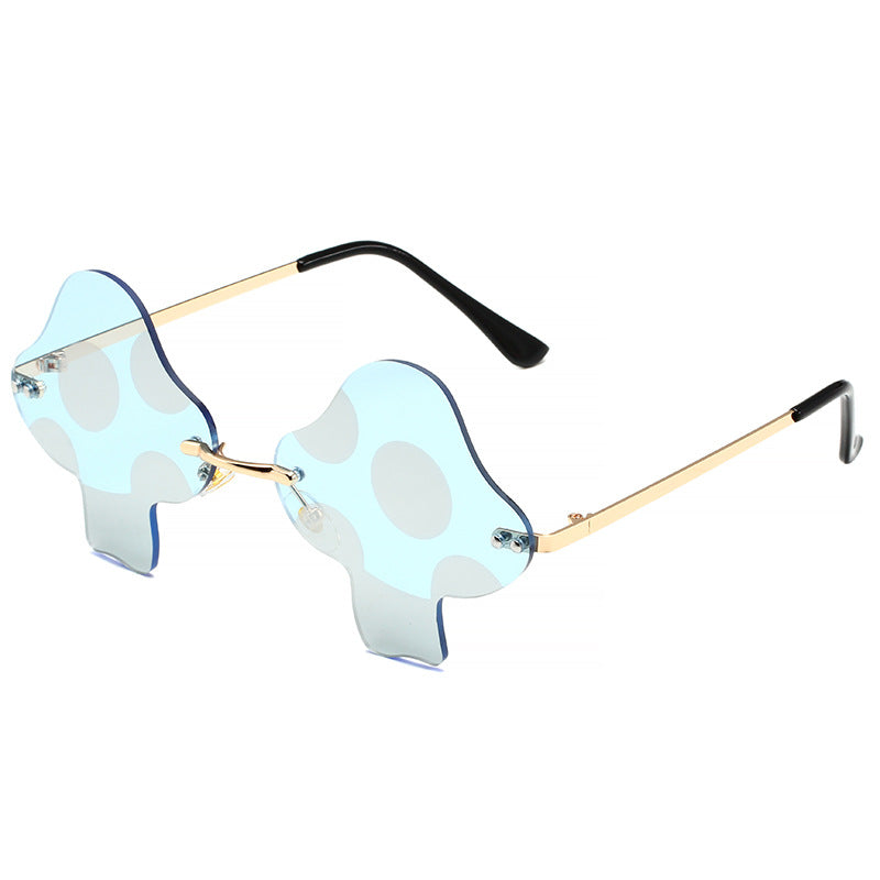Wholesale PC Color Film Mushroom Frameless Colorful Sunglasses