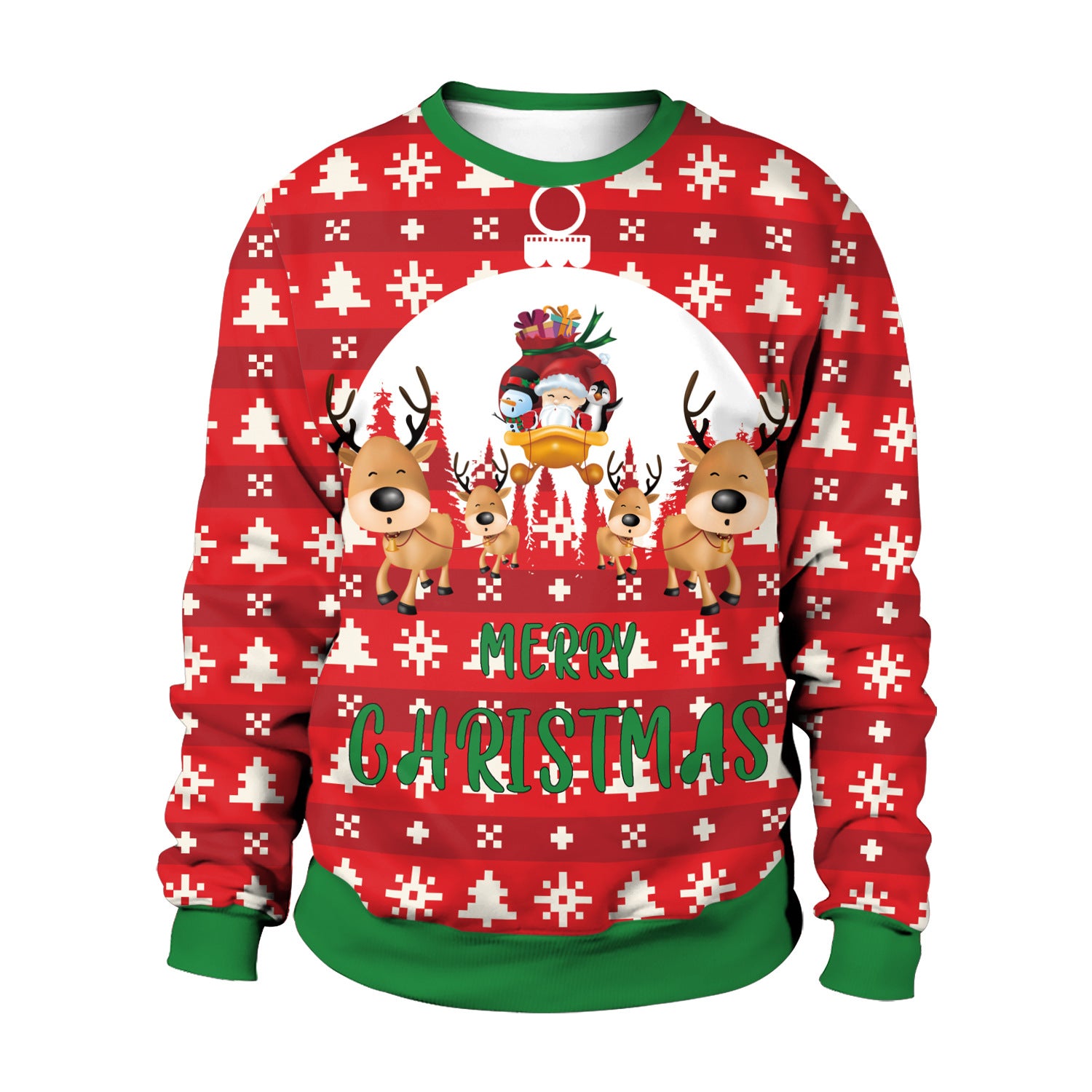 Wholesale Christmas Digital Printed Christmas Crewneck Sweatshirt