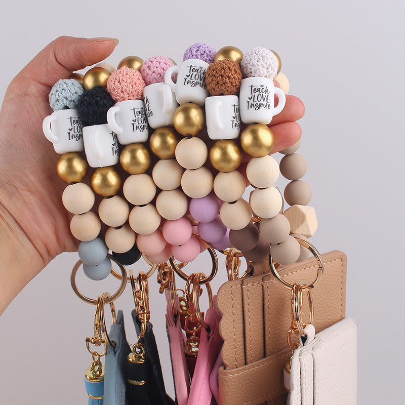 Wholesale Silicone Key Card Holder Wristlet  keychain