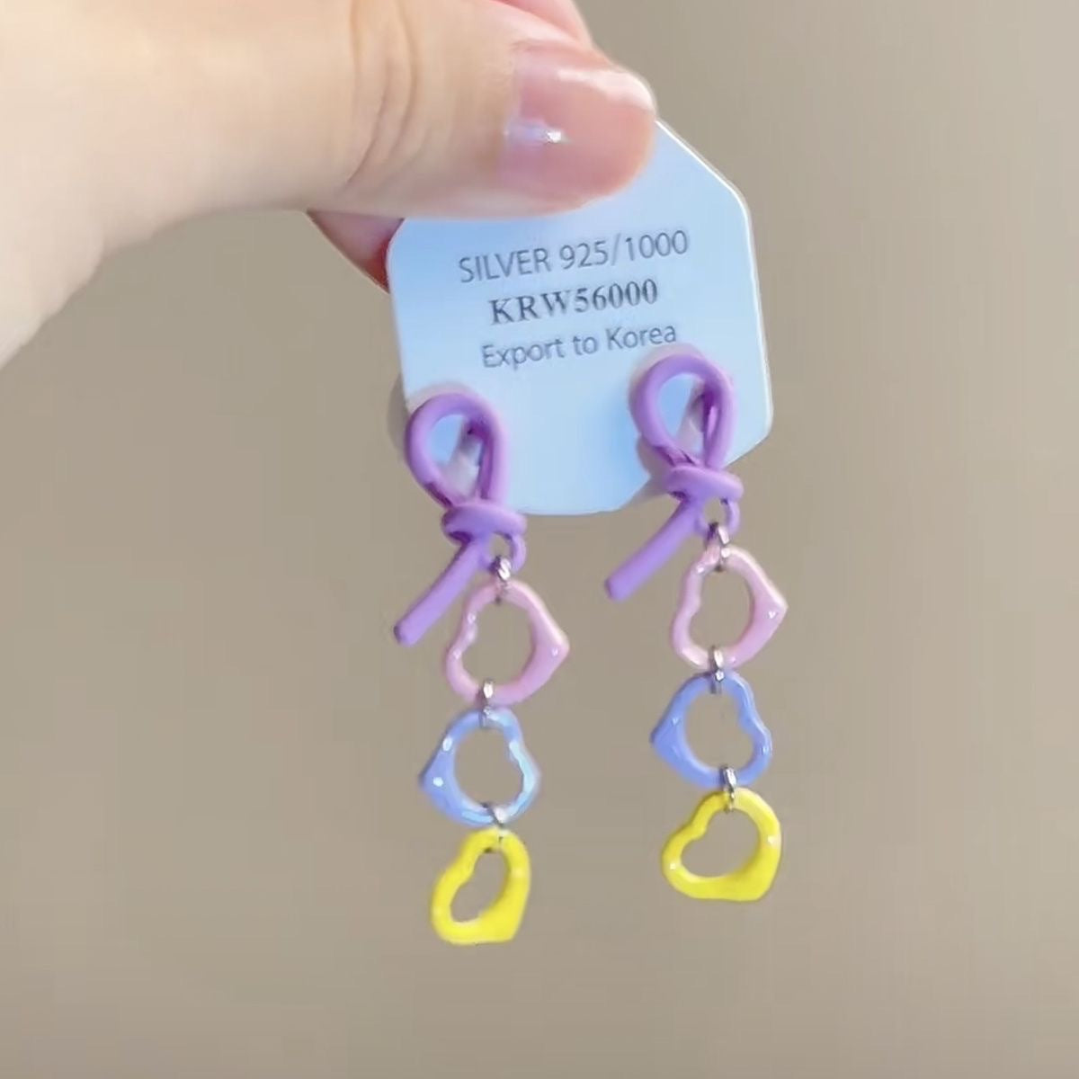 Wholesale Dopamine colorful beaded earrings