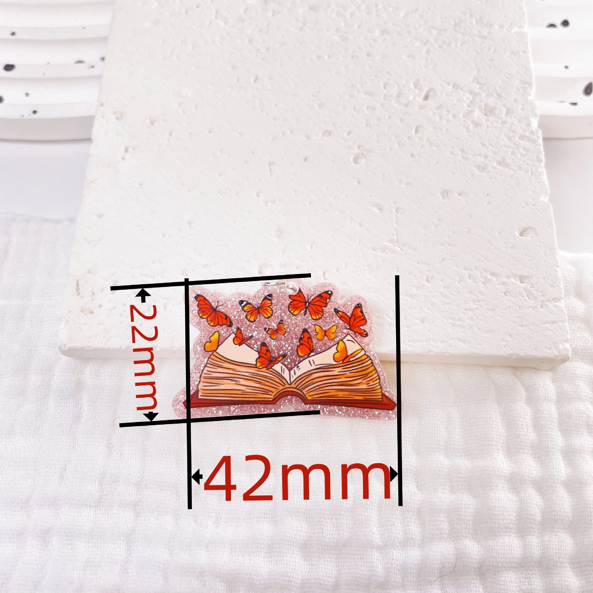 Wholesale 10pcs Acrylic Glitter Version of The Back-to-school Season Earrings Small Pendant DIY Accessories