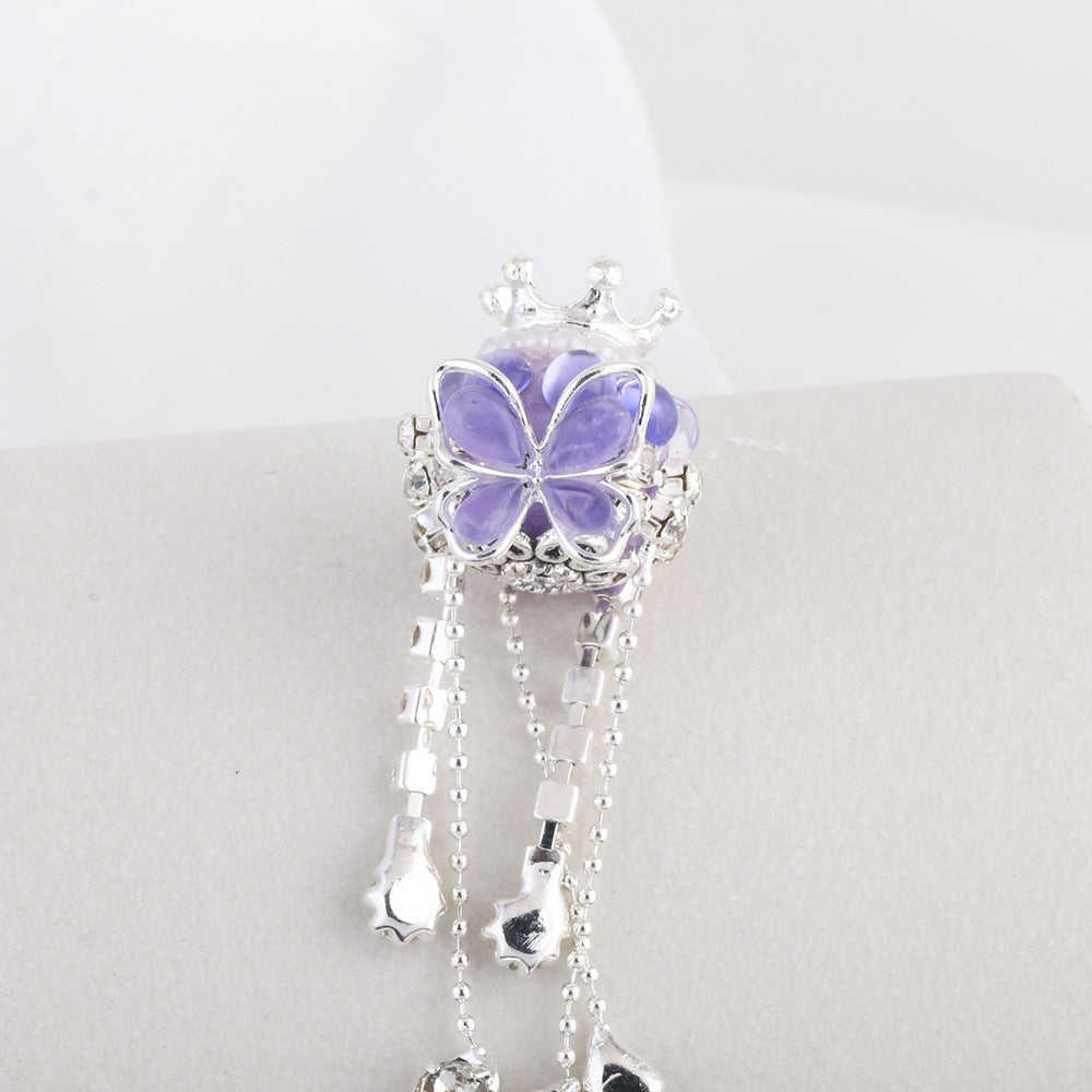 Wholesale Heavy Industry Butterfly Crown Tassel Soft Clay Diamond Ball