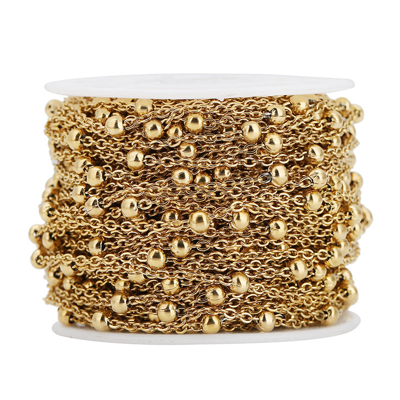 Wholesale 4mm 2PCS Stainless Steel Chain DIY Jewelry Pendants