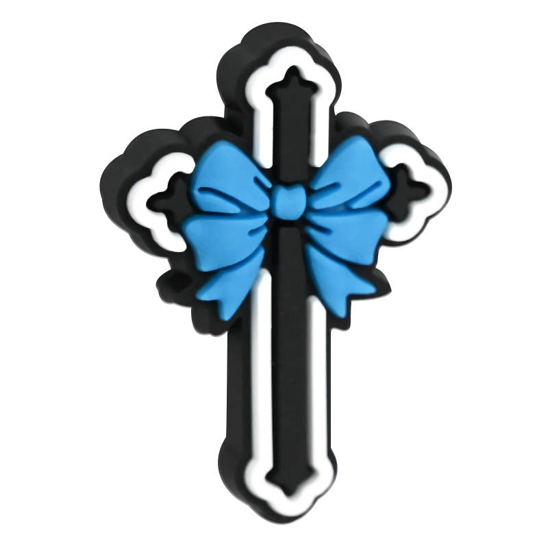 Wholesale Random 100pcs Colorful Bow Cross Focal Beads