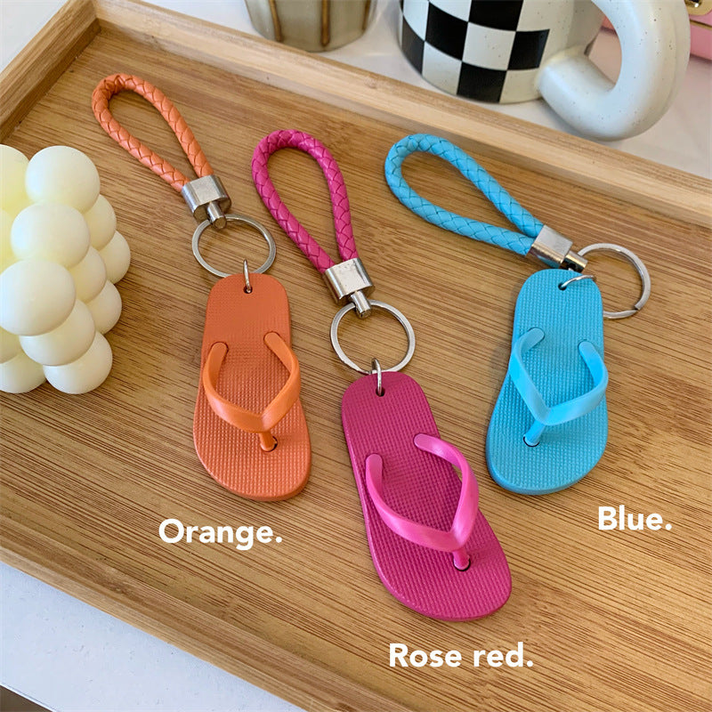 Wholesale Creative Cartoon Creative Mini Flip Flops Keychain