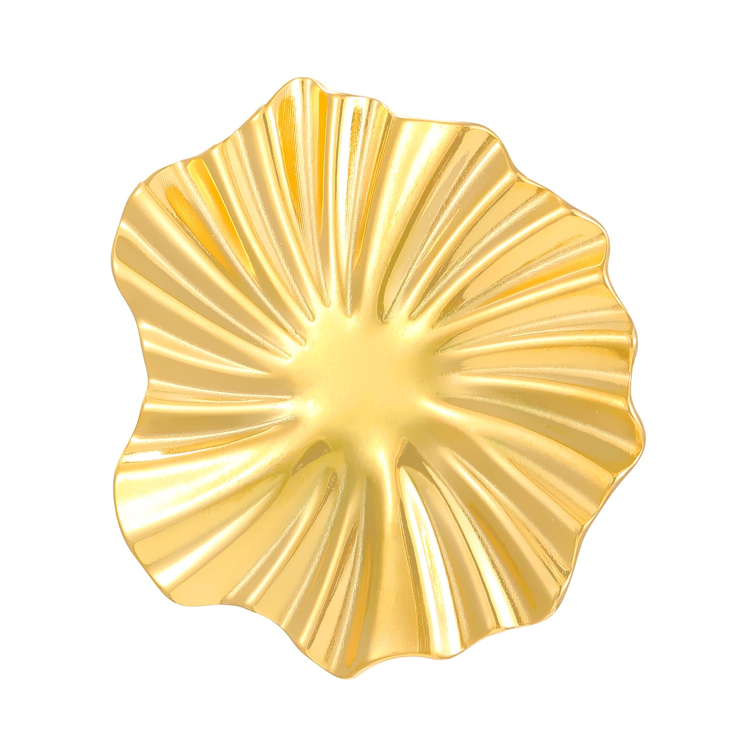 Wholesale  18k Convex and Concave Texture Round Ring Women's Ring