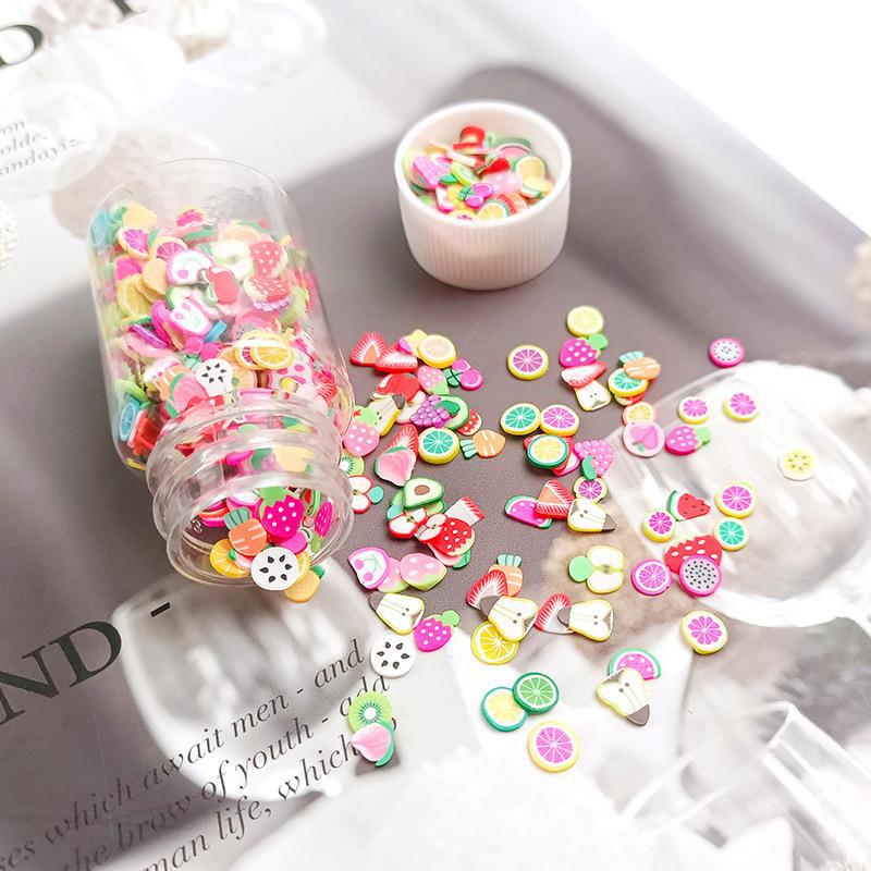 Wholesale Fruit clay slices 20ml small bottle 15g
