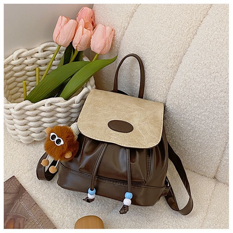Wholesale New Fashionable Foreign Girl Retro Patchwork Backpack