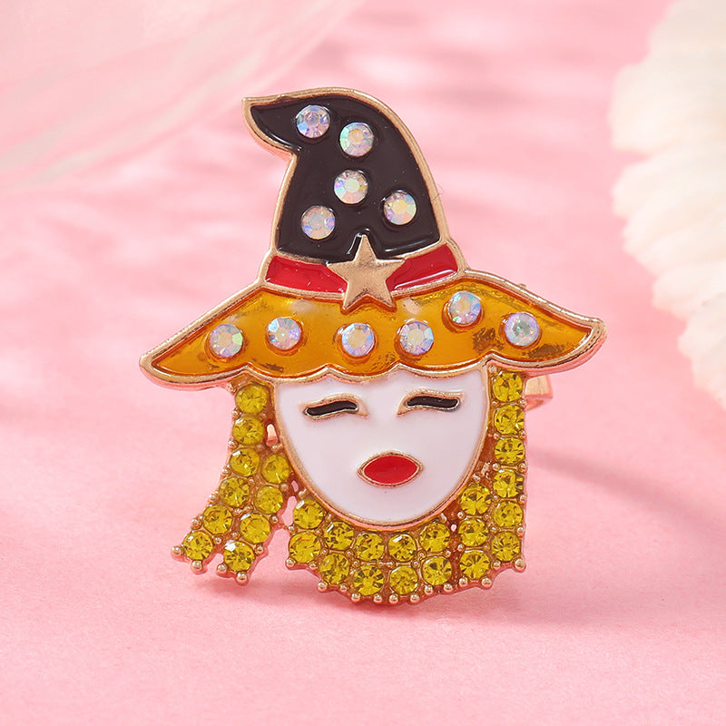 Wholesale Christmas Tree Magic Witch Gold Plated Diamond Ring