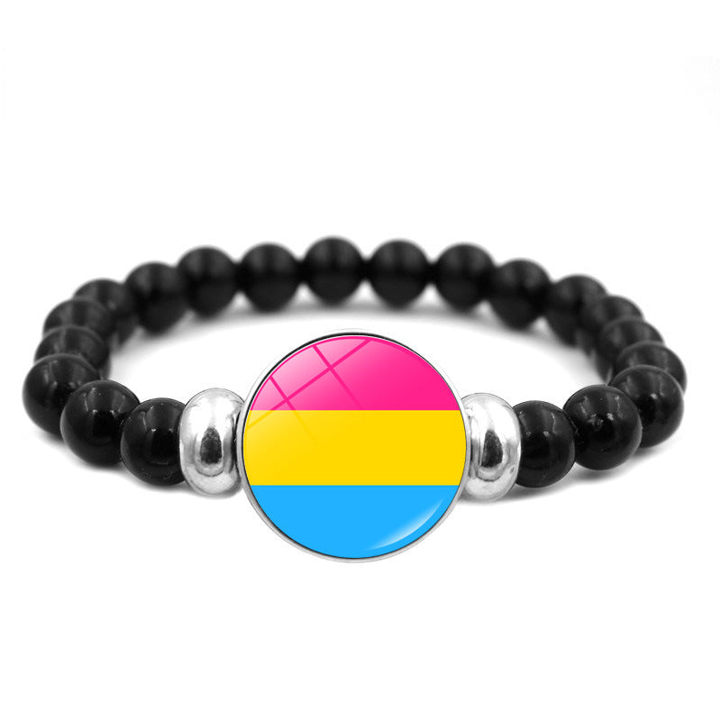 Pulsera de cuentas hechas a mano de tiempo iridiscente al por mayor