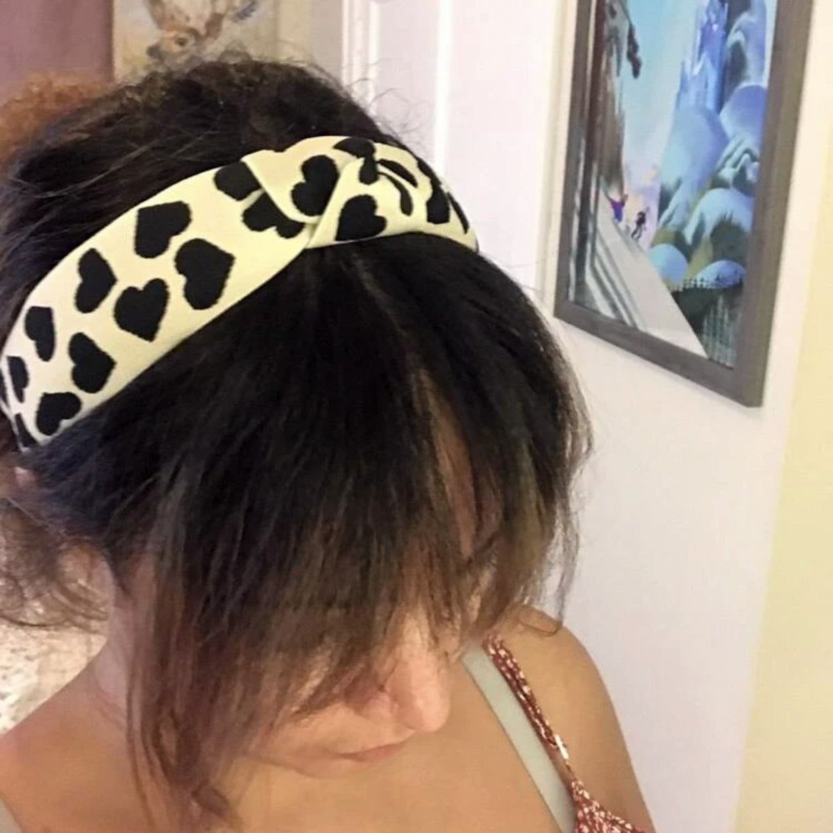 Wholesale Valentine's day love hairband wide-brimmed knot high cranial top headband party holiday fabric hair accessories