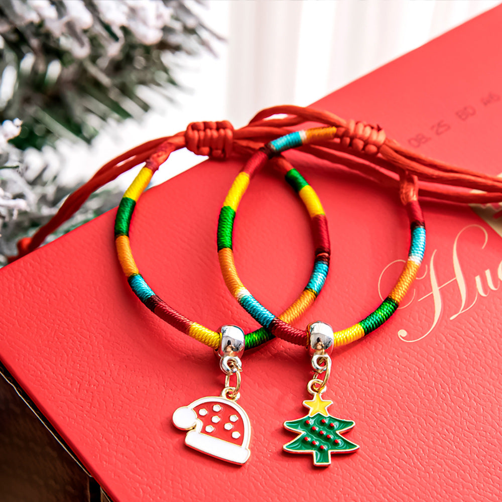 Wholesale Christmas colorful bracelet Christmas braided bracelet