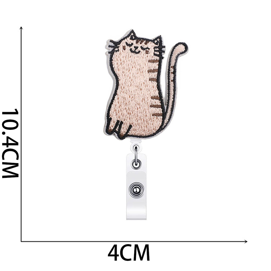 Wholesale Lazy Cat Easy Pull Button Embroidered Cloth Sticker