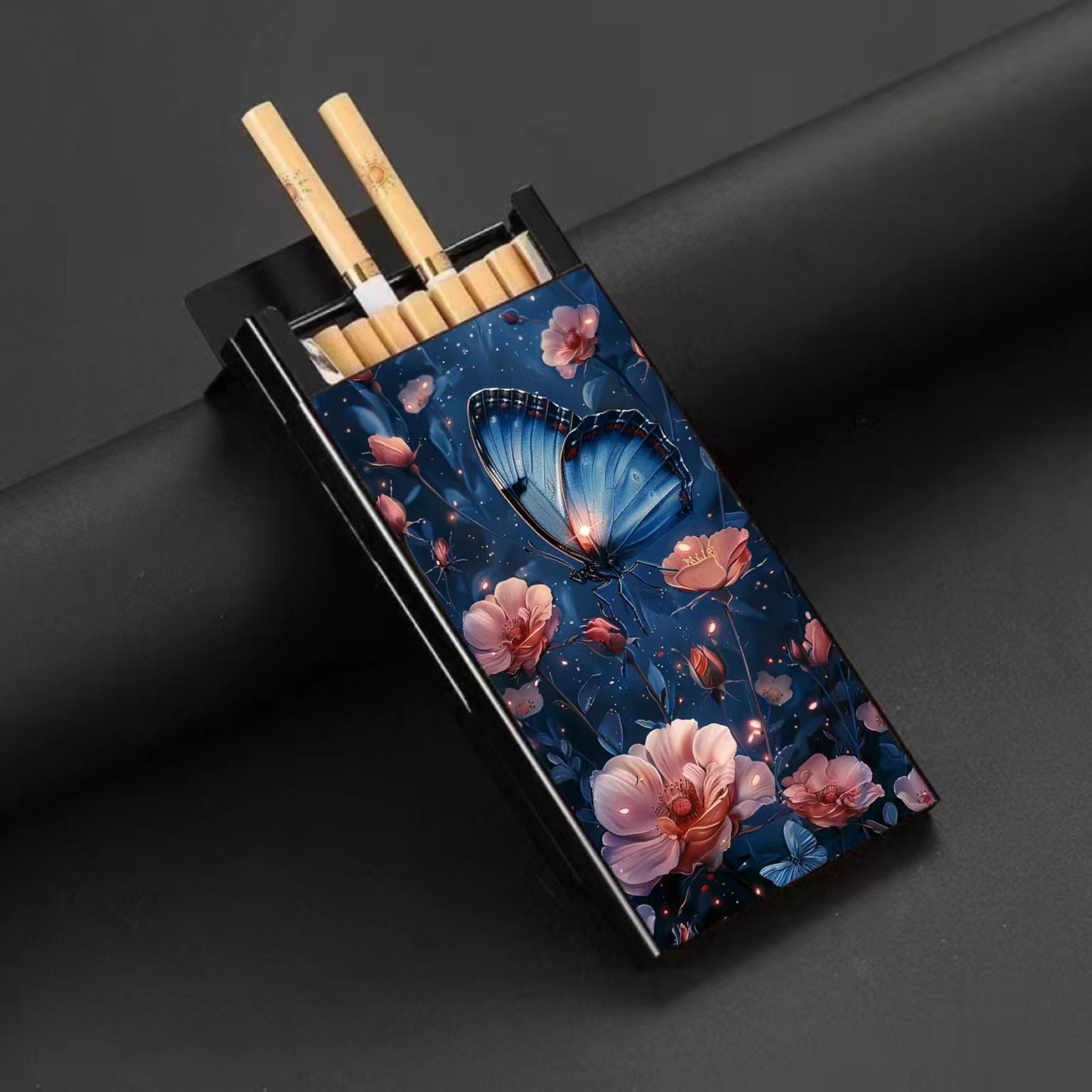 Wholesale Metal Fine Tube Anti Drop and Moisture-proof Painted Creative Cigarette Box