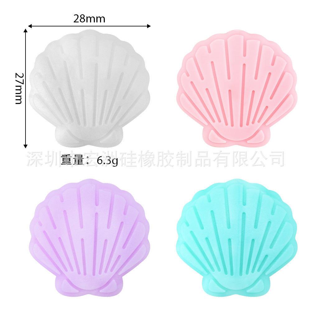 Wholesale 10pcs/ pack Shell Epoxy  Food Grade Silicone Beads DIY Loose Beads