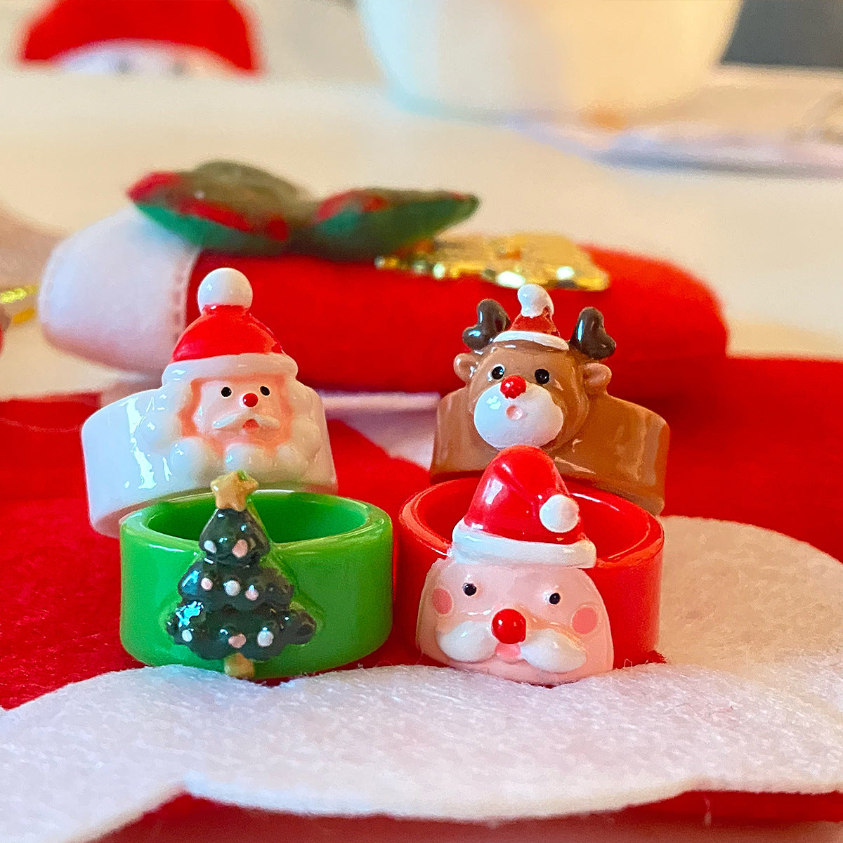 Wholesale Christmas series cute rings