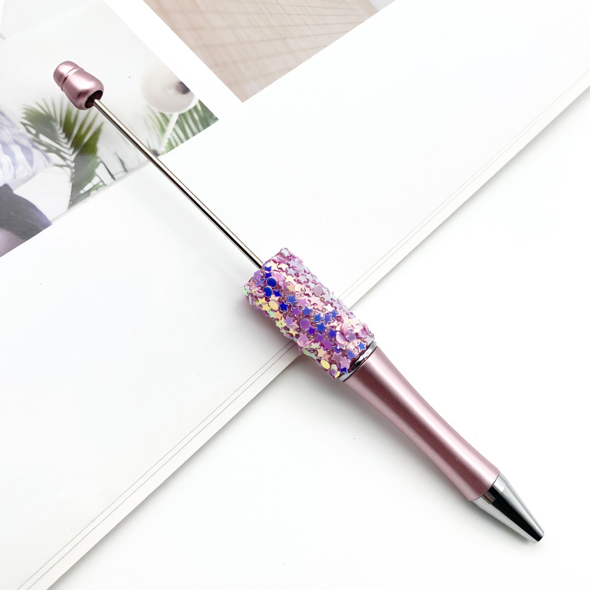 Wholesale 10 pcs DIY Sun, Moon and Star Bead Pen Multicolor Sequin Handmade Patches