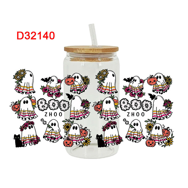 Wholesale Uv Transfer Sticker Glass Cup Crystal Label Crystal Sticker 16OZ UV DTF WRAPS