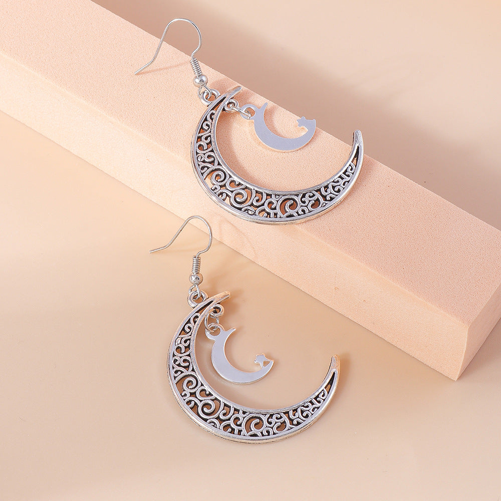 Wholesale Vintage Sun Moon Earrings